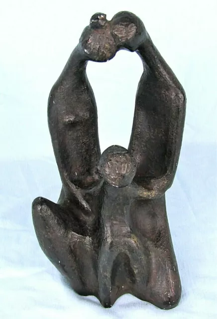 Austin Prod Mid-Century Modern Abstract Brutalist Family Group Sculpture 1972