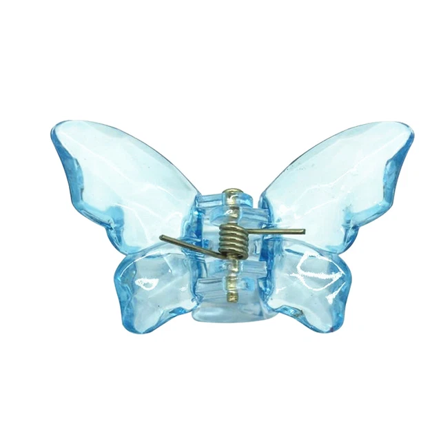 Horquilla transparente coreana coreana coreana con clip para garras de cabello (azul claro)