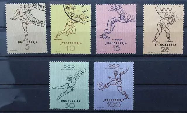 Jugoslavia 1952 Olimpiadi Di Helsinki Serie Completa Mista Mh*/Used (C.a)