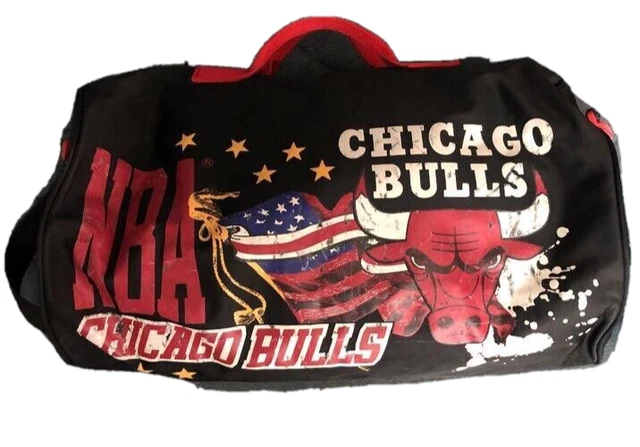 Vintage 90s NBA Chicago Bulls Official Licensed Duffel Bag 17.7 x 10.2 x 10.2 in