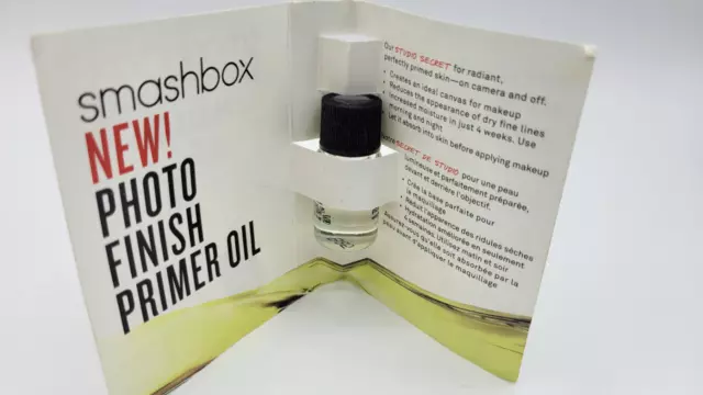 Base hidratante acabado fotográfico Smashbox muestra de aceite imprimado 0,13 oz 4 ml bnip 3
