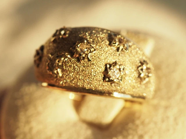 Bague En Argent Massif Avec Zirconium - Modèle Dôme, Taille T58 - Occasion
