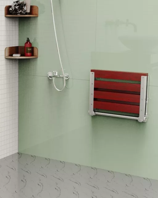 Folding Shower Seat Wall Mounted - 16" Stainless Steel Shower Bench Seat 2