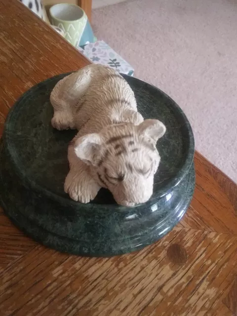 Saundra Brue White Tiger Cub Figurine