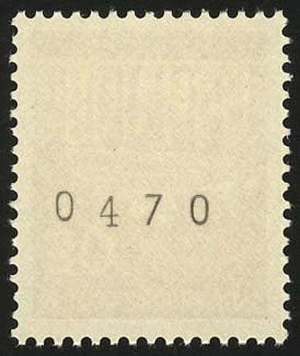 508v Brandenb. Tor v 30 Pf Dextrin 1000er-Rolle, Einzelmarke + Nr. **