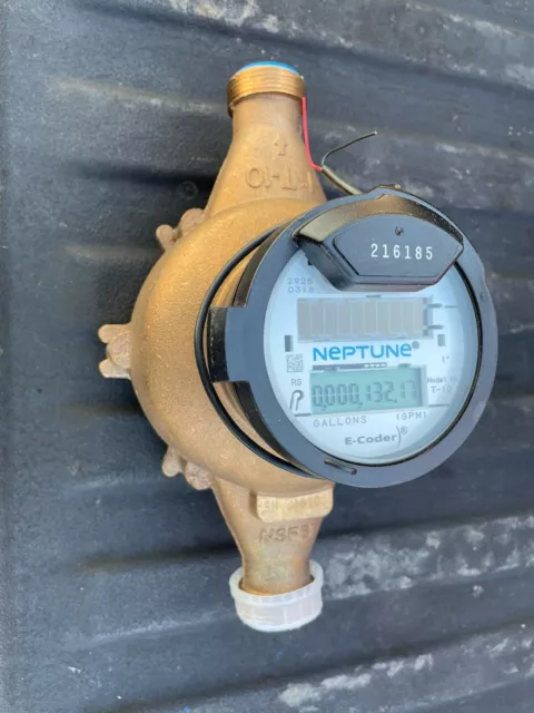 New Neptune 1” T-10 E-Coder Direct Read Water Meter NSF61