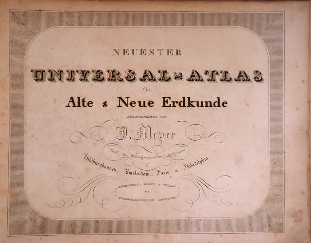 Dated 1834 Universal Atlas Map ~ HESSEN / GERMANY ~ (10x12)-#1294 3