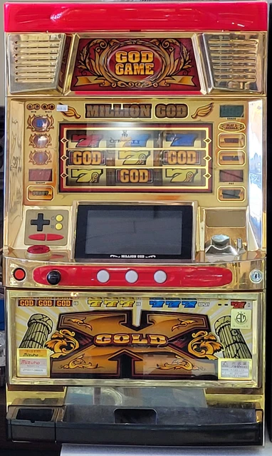 Vintage God Game/Million God Medal Operated Slot Machine, Works & Inc. Medals.