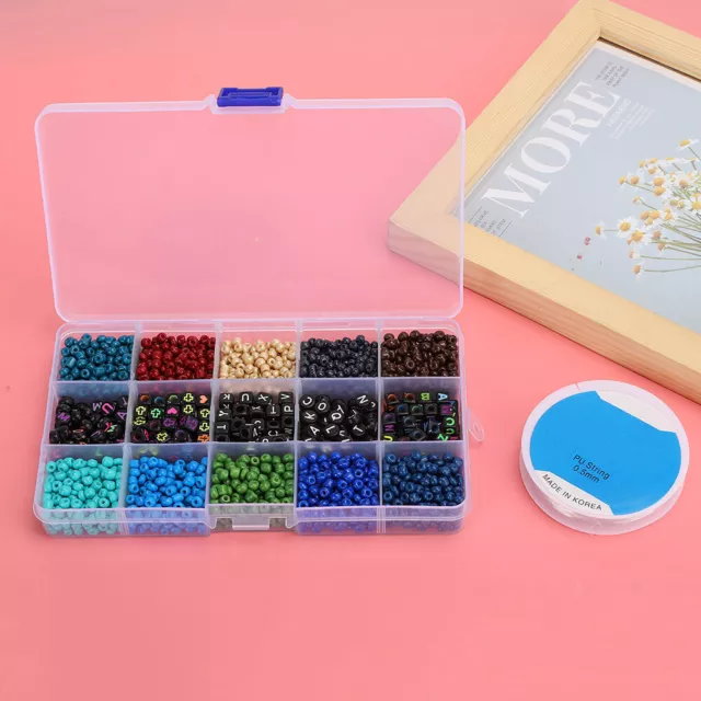 DIY Craft Round Quadrate Beads Kit Bracelet Necklaces Crafting Jewelry Makin Hoi