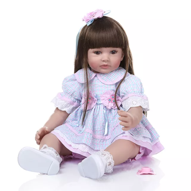Reborn Baby Dolls Newborn Girl Dolls Realistic Toddler Doll Soft Vinyl Silicone