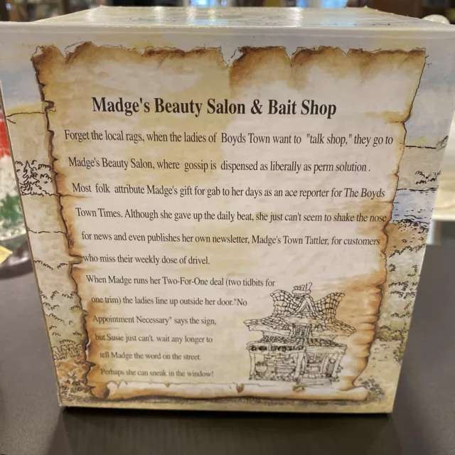 New-Boyds Bearly-Built Villages, Madge’s Beauty Salon & Bait Shop, Numbered 2