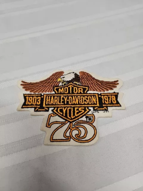 Harley Davidson Logo Large Size 1903- Embroidered Patch Iron on Silver H-wings6 Large Harley