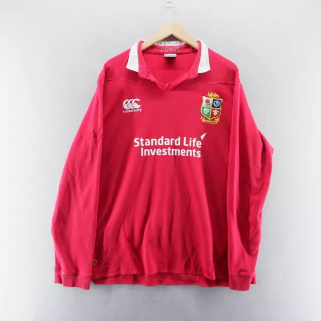 British & Irish Lions Mens Rugby Shirt 2XL Red Canterbury 2017 Tour Long Sleeve