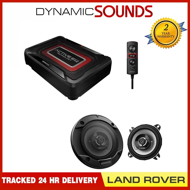 KENWOOD AMPLIFIED UNDER Seat Sub & Car Speaker Kit for Land Rover