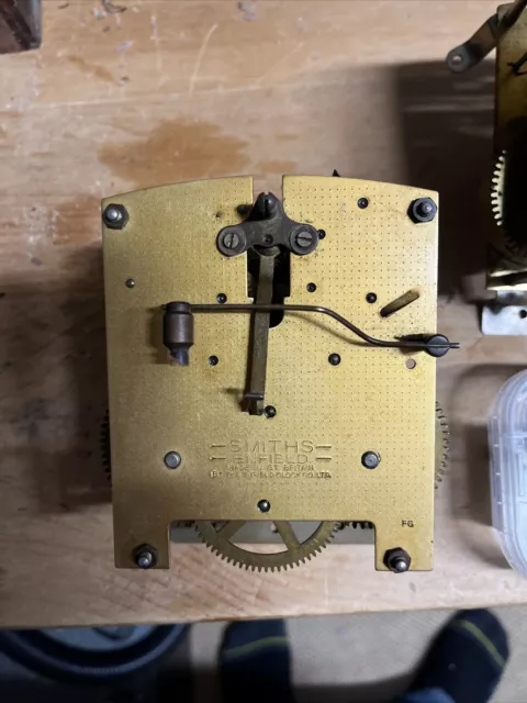 Vintage / Antique Brass Clock Movement -  Smiths Enfield- Spares Repairs -