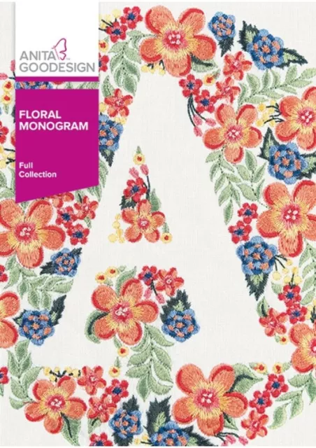 Anita Goodesign - Floral Monograms - Machine Embroidery Designs Usb Pes