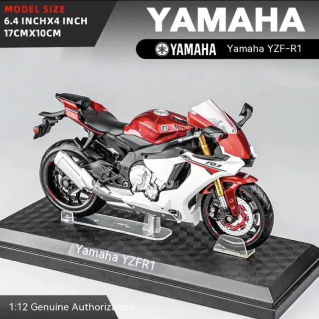 Moto Miniature Yamaha Yzf R1 Rouge 1/12 Jouet Collection Modèle