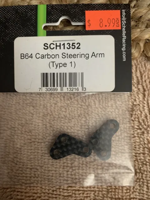Schelle Racing- Associated B64/B64d Carbon Fiber Steering Arm (Type 1) SCH1352