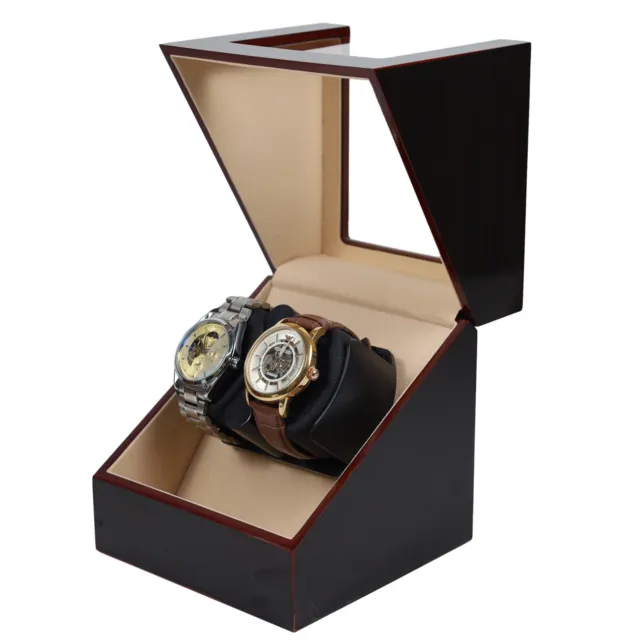 2+0 Automatik Uhrenbeweger Beweger Uhrenbox Uhrenkasten Holz Watch Winder Box DE