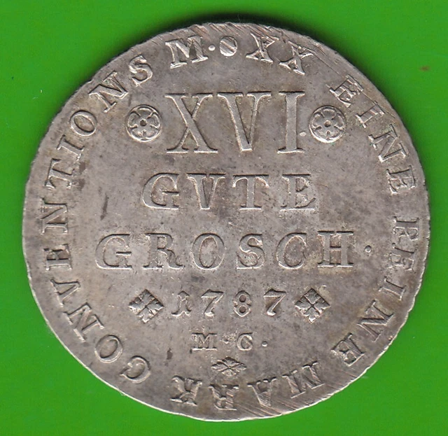 Brunswick-Wolfenbüttel 16 Gute Penny 1787 IN Xf-Bu Great nswleipzig