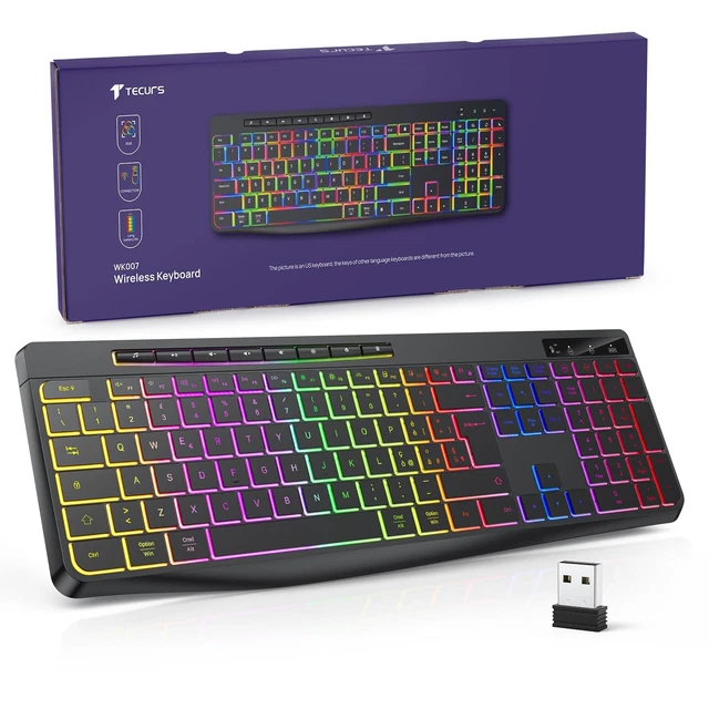 Tastiera E Mouse Wireless Armor RF800 - Layout Italiano, RGB, 4800 DPI, Con Tappetino - Foto 5