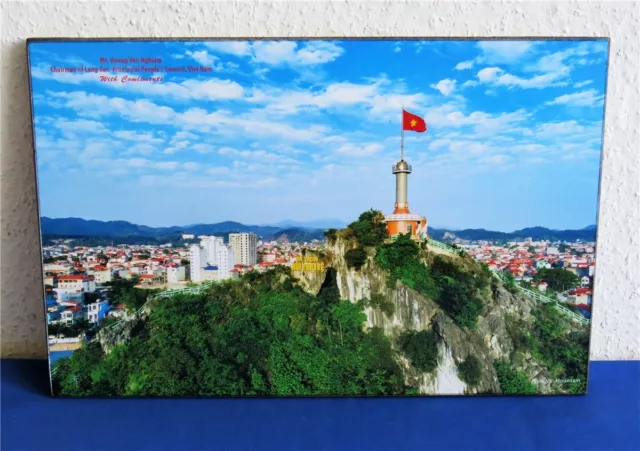 Staatsgeschenk Vietnam Wandbild Lang Son - Berg Phai Ve 38 x 25 cm Druck