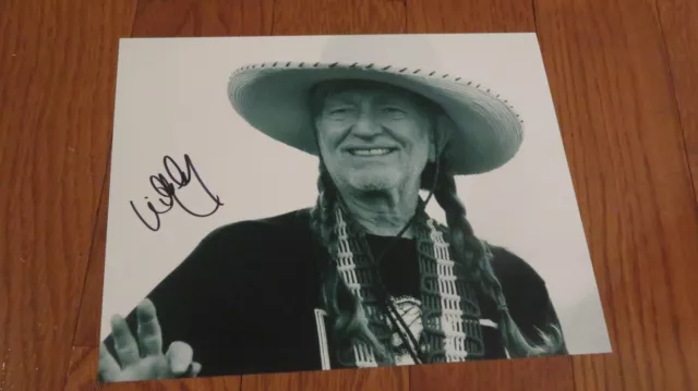 Willie Nelson Autographed Hand Signed Photo 8x10