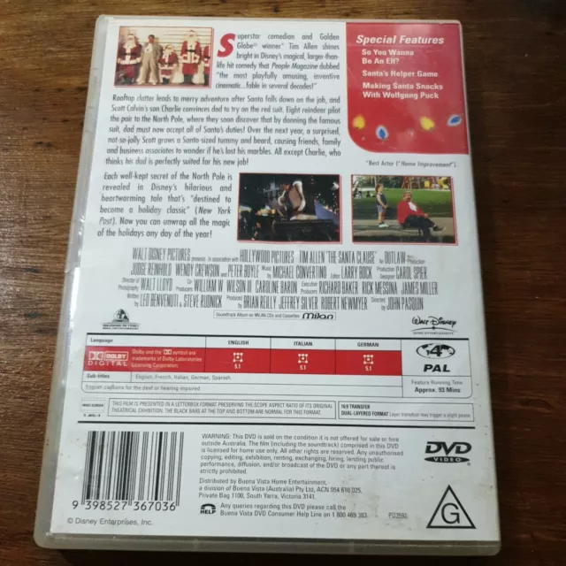 The Santa Clause DVD R4 Like New! FREE POST 2