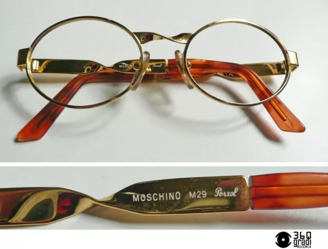 Persol Moschino M29  montatura dorata per occhiali vintage 1990's (small)