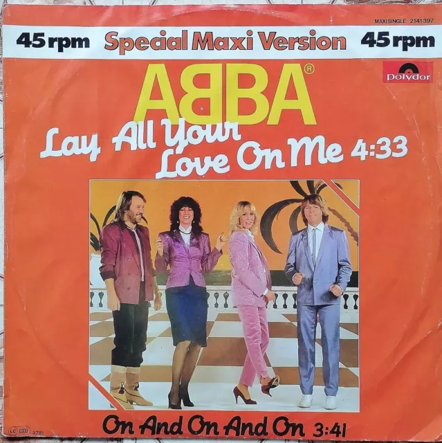 ABBA - lay all your love on me (70er) Vinyl Maxi-SINGLE