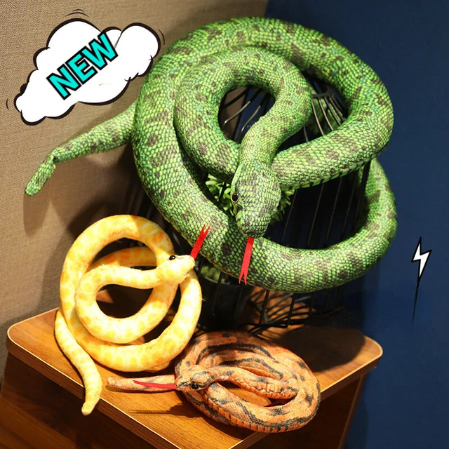 110160CM SIMULATION SNAKE Scare Prank Joke Doll Plush Toy for Kids