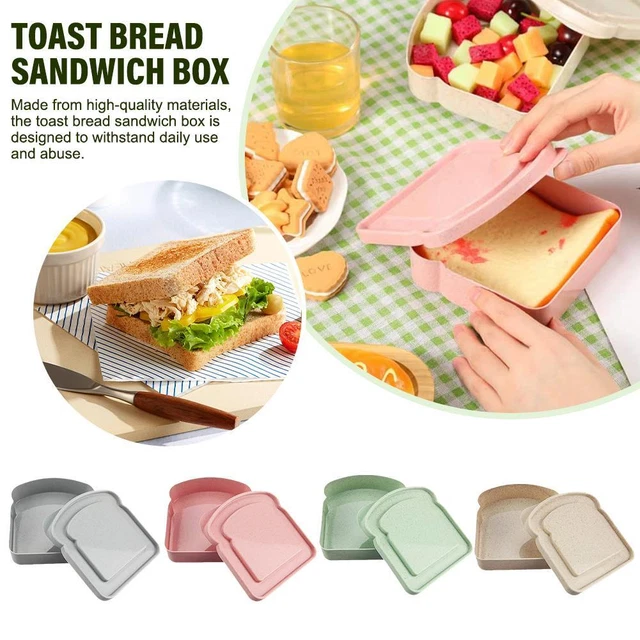 Sandwich Box Large Capacity Toast Bread Sandwich Box Eco-friendly Portable M1X2