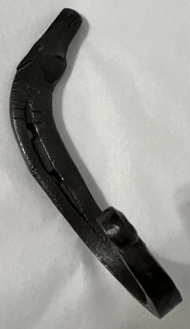 Vintage Primitive Horse/Animal Head Hand Forged Cast Iron Wall Hook Hanger