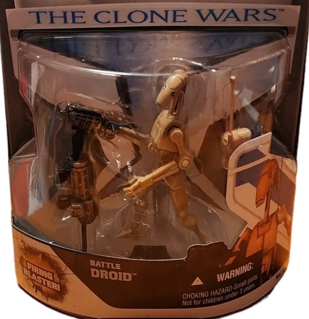 New 2008 Hasbro Star Wars The Clone Wars 3.75" Battle Droid Action Figure Sealed
