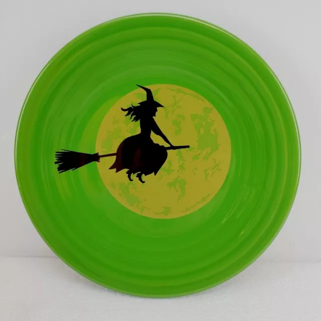 FIESTA halloween HARVEST MOON WITCH 9" LUNCHEON lunch PLATE shamrock NWT 1st