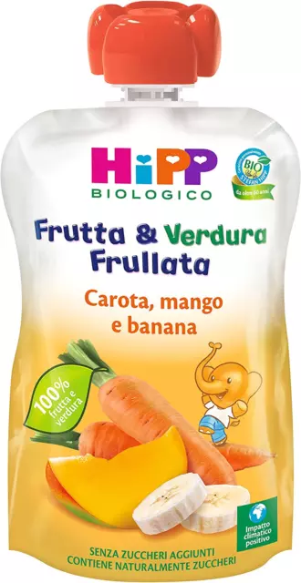 Frutta E Verdura Frullata Bio per Bambini Purea Al Gusto Carota Mango E Banana S 2