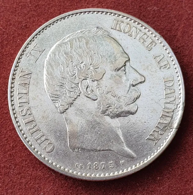 Danmark 1875 2 Kroner denmark König Christian IV Silber Silver dänemark 2 Kronen