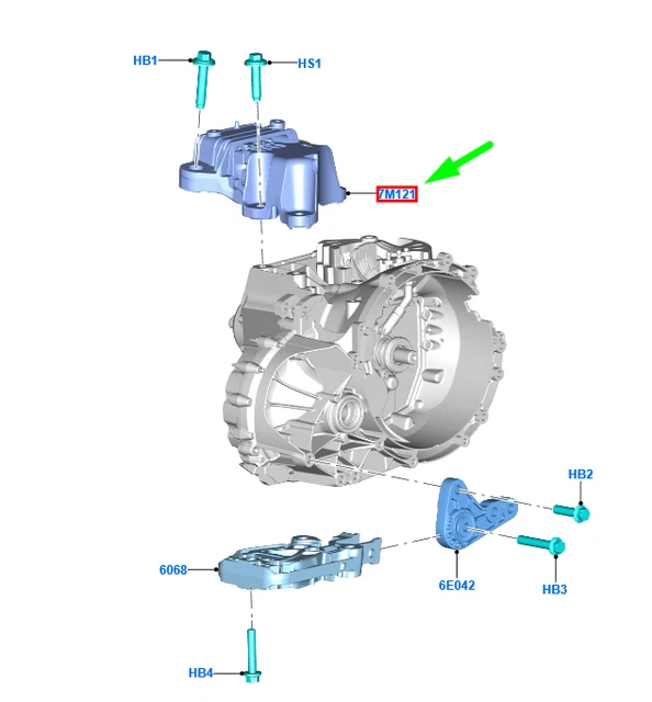 FORD FOCUS MK4 Gearbox Mount Extension Housing Assy 2368921 NEW GENUINE