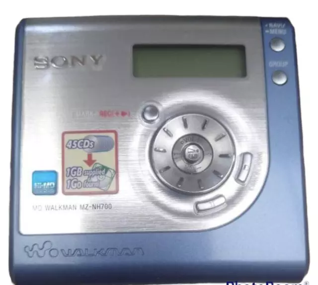 Sony Hi-MD MD Walkman - Lettore minidisc portatile - blu - ottime condizioni (MZ-NH700/LM)