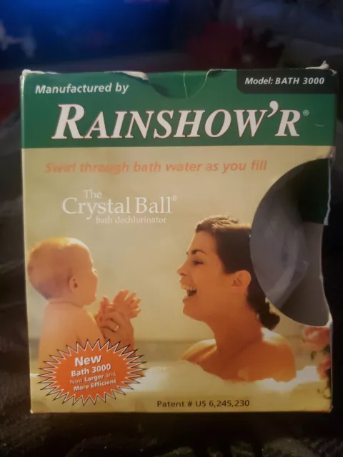 NEW Rainshower BATH-3000 Dechlorinating KDF-55 Quartz Crystal Bath Ball SEE PICS
