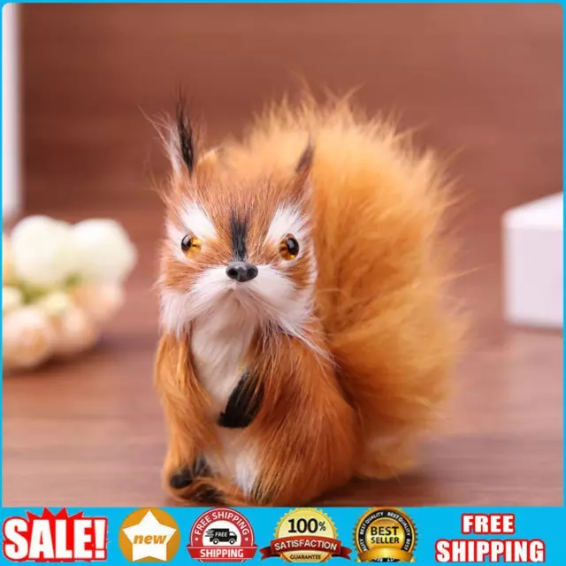 Portable Animal Squirrel Craft Decor Plush Fake Squirrel Mini for Home Ornaments