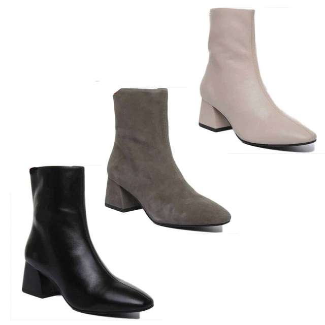 Vagabond Alice Femmes Cuir à Talon Chaussette Bottines en Olive Taille UK 3 - 8