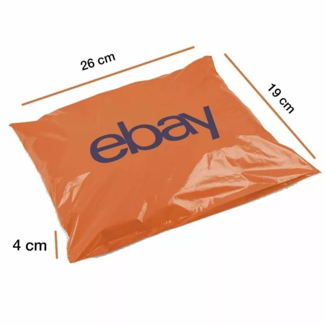 Ebay Branded Packaging 25 x Orange Self Seal Plastic Mailing Bags 26 x 19 x 4 cm