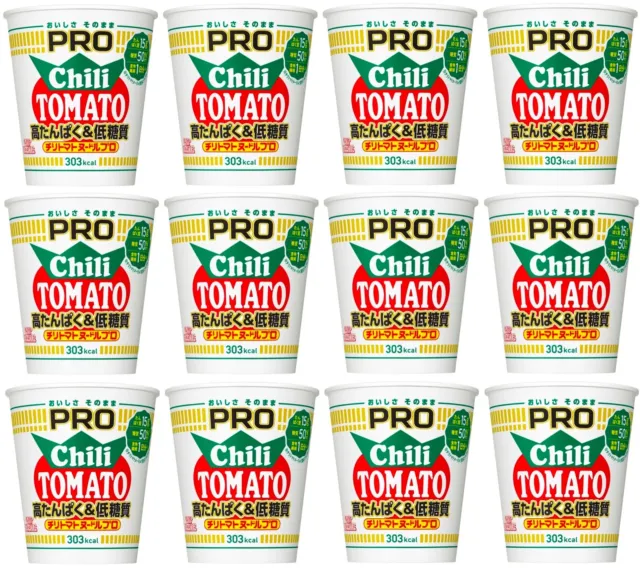 NISSIN CUP NOODLE Ramen Chili Tomato Low Carb Pro Protein Soup Food Japan 79g