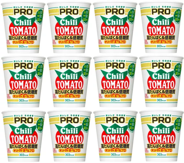 NISSIN CUP NOODLE Ramen Chili Tomato Low Carb Pro Protein Soup Food Japan 79g