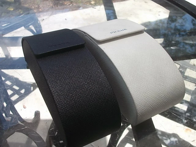 Prada Lot of Two Black and White Eyeglass and Sunglass Cases