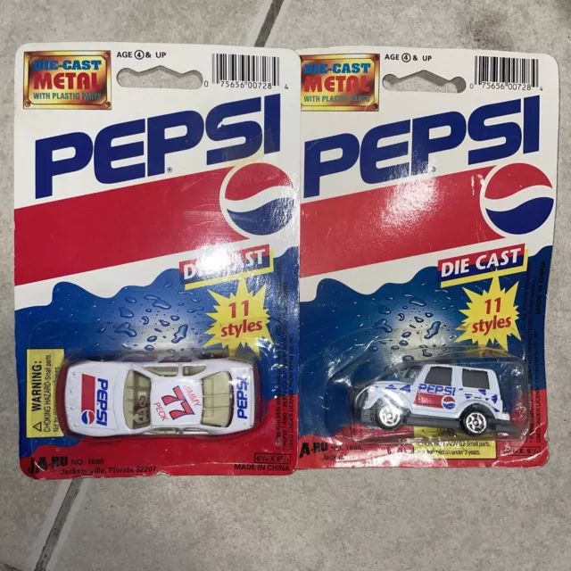 2-Pepsi-Cola  Car And Jeep Vehicle  Die-Cast Vintage 1/64