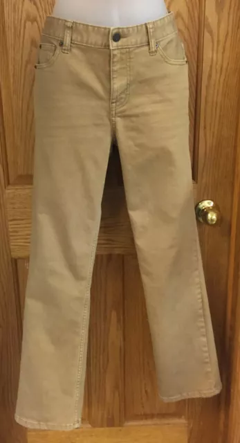 Tan Brown Jeans Size 16 Straight Leg Girls 29" Inseam Cat & Jack Target