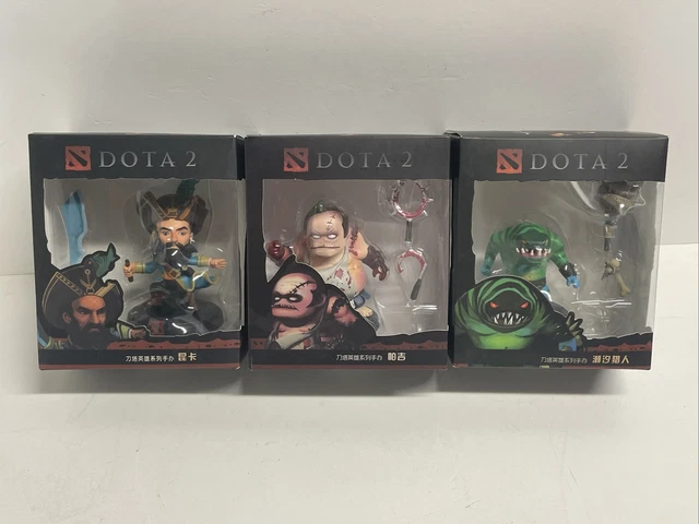 DOTA 2 LOT of 3 Figures Kunkka, Tide Hunter, & Pudge Figures with