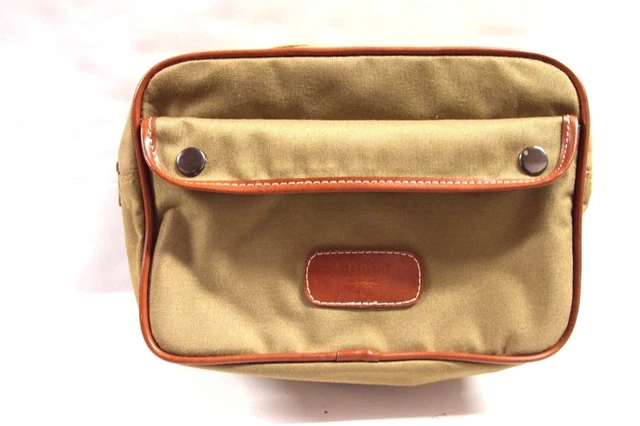 Ralph Lauren Chaps Brown Canvas Travel Toiletry Bag NWOT